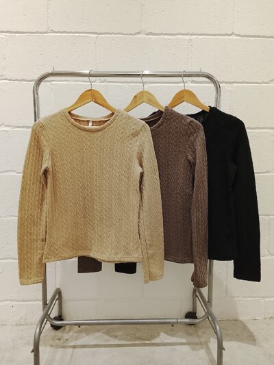 C608 Sweater tejido trenzado